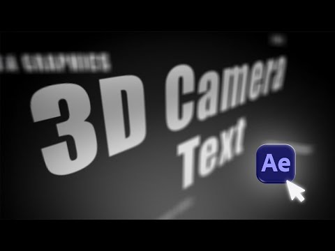 3D Camera Text Animation in After Effects