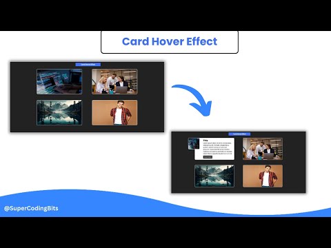 Card Hover Effect Using HTML and CSS | SuperCodingBits