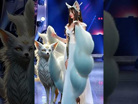 The beauty of the talent show turns into a fox #shorts #Talent Show #AGT