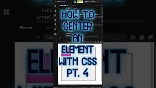 How to center an element with CSS pt. 4 #shorts #css #html