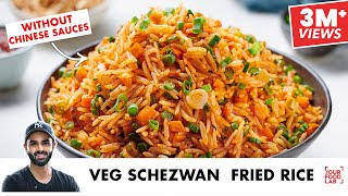 Veg Schezwan Fried Rice without Chinese sauces | Perfect Rice Boiling Tips | Chef Sanjyot Keer