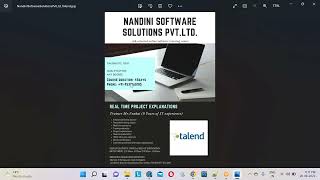 Talend ETL Tool Tutorial For Beginners & Advanced| Real Time Online Training| Venkat| +91-9538160185
