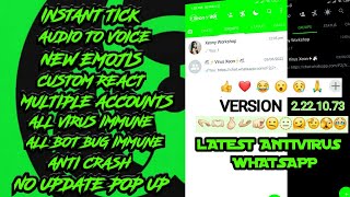 ☣️ Latest Ultra Immune Whatsapp | Xeon Wa V5 | New Emojis | Audio to voice | Clone/Secondary