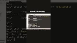 how to shutdown an oracle database shorts 2023 #sqlplus #oracledba #oracle #sql