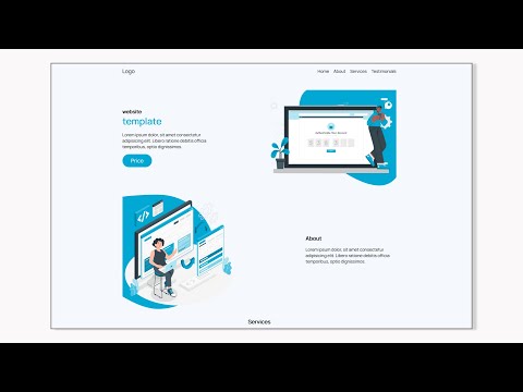 Create a Complete Responsive Landing Website Using HTML CSS Javascript