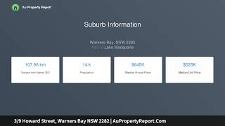 3/9 Howard Street, Warners Bay NSW 2282 | AuPropertyReport.Com