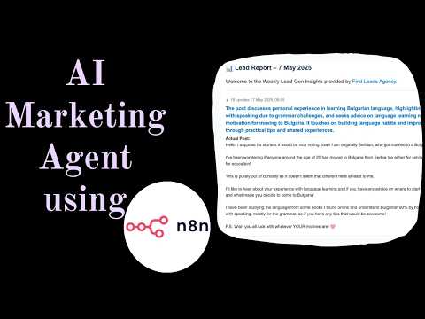 [Tutorial] n8n AI marketing agent (for beginners)