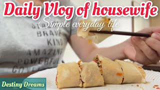 Daily Vlog of housewife | Singapore Vlog | Simple Living in Singapore | Popiah| Cooking meals |