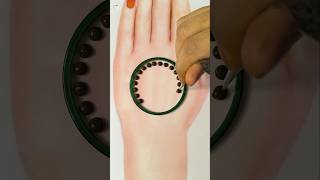Simple dot mehndi design with finger tip #mehndi #shorts #shortvideo #trending #youtubeshorts