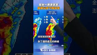 雨彈狂掃!低壓帶+西南風夾擊 氣象署籲1區域防致災豪雨｜TVBS新聞@TVBSNEWS01