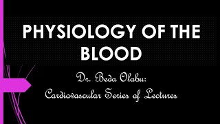 BLOOD AS A SPECIALIZED CONNECTIVE TISSUE