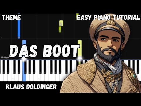 Klaus Doldinger - Das Boot Theme (Easy Piano Tutorial)