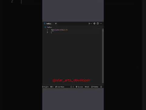 💻Learn C : Writing Your First ‘Hello World’ Program |C|#clanguage #program #coding #shorts #trending