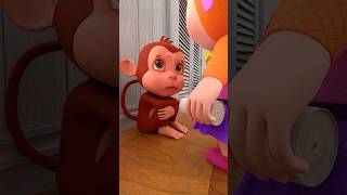 Little Monkey - Monkey Song | Rosoo Family #kidssong #nurseryrhymes #shorts