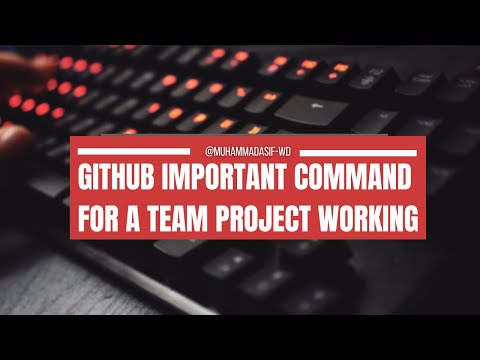 GitHub important command for a team project working