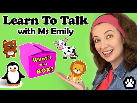 Learn Animals Names & Animal Sounds - Learn to Talk with Ms Emily - Videos for Toddlers