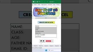 Advanced Excel Tips: How to Create a Line in an Excel Form🔥 #excel #excelfunction
