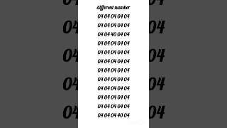 different number