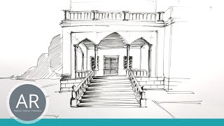Architektur-Skizzen in Ein-Punkt-Perspektive zeichnen, Architektur-Mappenkurse, Bewerbungsmappe