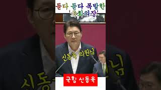 듣다 듣다 폭발한 "국회의장"🔥 본회의 아수라장  #국회본회의 #우원식국회의장 #국힘 신동욱 #영상출처 (JTV) 📺