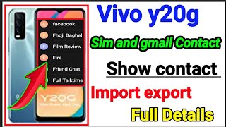 vivo y20g sim Contact show import export / how to solve Contact problems vivo y20g