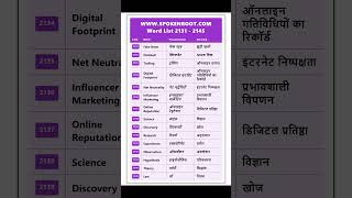 Day 143 | Build Your English Vocabulary Fast | 15 Words with Hindi | SpokenRoot Series