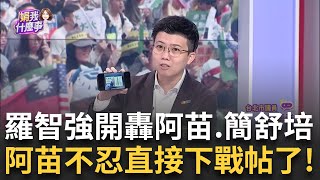 精華│開轟苗博雅.簡舒培? 羅智強發文"鬣狗盯大安立委位置"? 政治投機客? 羅智強酸想搶立委!阿苗下戰帖「你辭職 我必不補選!」│陳斐娟 主持│【關我什麼事】20250422│三立新聞台