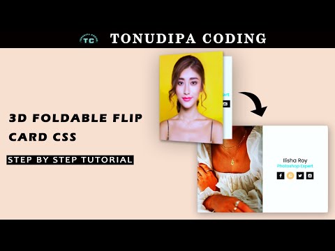3d flip card effect on hover using only html and css @tonudipa coding