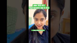 June 2025 NTA || Final Answers key is live || #ugcnet2025 #june2025 #finalanswerkey #answerkey
