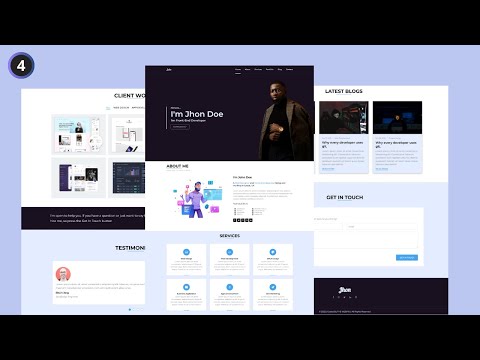 #4 Personal Portfolio Complete Website using only HTML CSS JavaScript | Step by Step | THE WEB-FIX