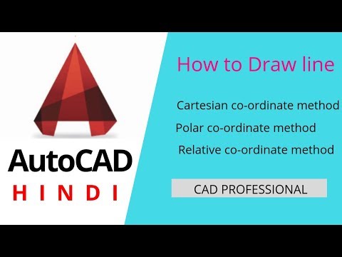 Line Command in autocad in Cartesian & polar method