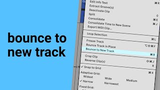 Workflow improvement for creating glitches | Bounce to new track