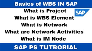 What is WBS I What is Nework I CJ03 T Code IN SAP I Step by Step Guide for Basics of Network &  WBS