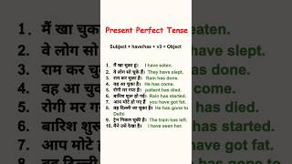 Present Perfect Tense #shorts Sentences