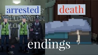 Not tonight endings - death ending, arrest ending and normal ending