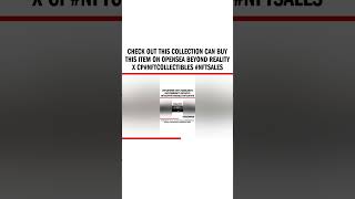 Check out this collection can buy this item on OpenSea BEYOND REALITY X CP#nftcollectibles #NFTsale