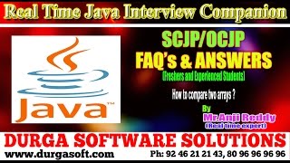 Java Interview Companion|| SCJP/OCJP||How to compare two arrays?