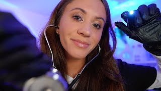 ASMR Night Nurse Physical Checkup 🏥 (eye exam, wound cleaning, medical roleplay)