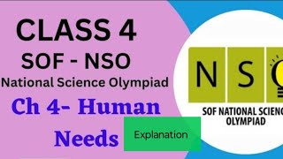 Class 4 Science Olympiad |Chapter 4 Human Needs | Science Olympiad | SOF| NSO#scienceolympiad#class4