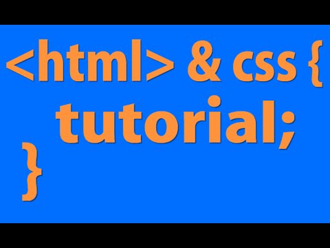 HTML & CSS Tutorial: Make your first website