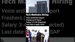 Tech Mahindra Hiring Freshers