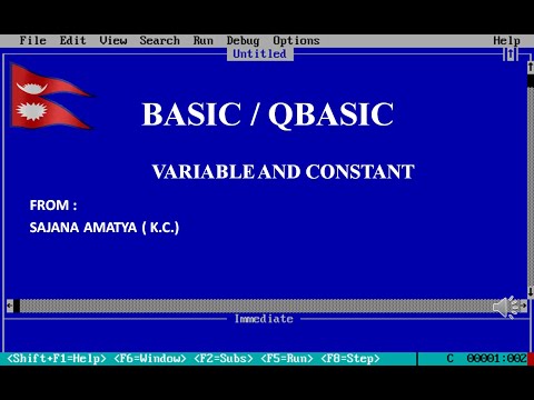 QBASIC (BASIC ) VARIABLE AND CONSTANT