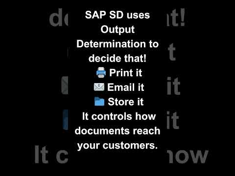 Output Determination in SAP SD #sap #sapsd #sapforbeginners #learnsap #sapshorts #sapforbeginners