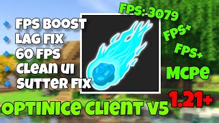 🚀 Optinice Client V5 for MCPE 1.21+ | FPS BOOST + CLEAN UI + SHORT SWORD! 🔥