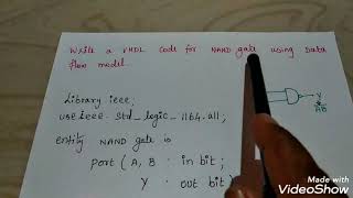 VHDL code for logic gates in data flow model #1