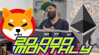SHIBA and ETH Mining Rig : 20k a month! The Most Peaceful Rig We've ever built!