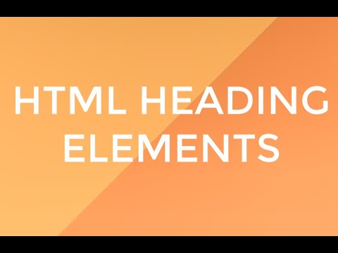 HTML Heading Elements - 6 of 28
