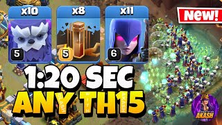 TH15 Yeti Witch Attack With 8 Earthquake Spell | Best TH15 Attack Strategy in Clash of Clans 🔥