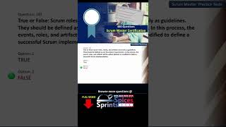 Scrum Master Certification Question 145 #agile #scrum #scrumcertification  #scrummaster #psm