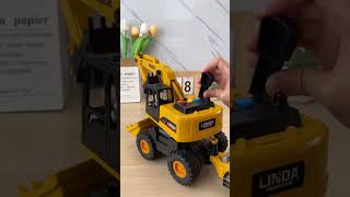Oversized excavator toy children's simulation engineering vehicle bulldozer mixer truck three-in